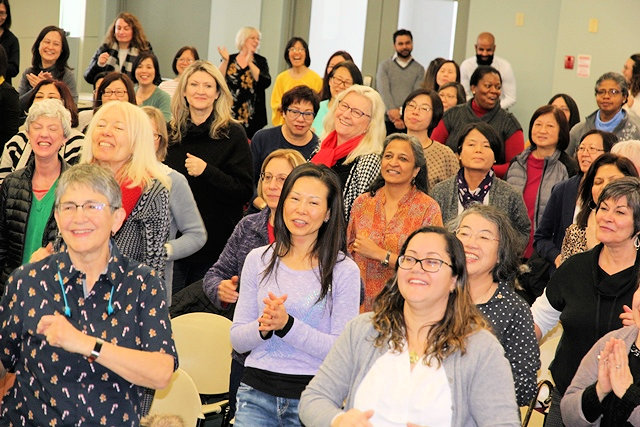 Women’s conference participants enjoying the meeting